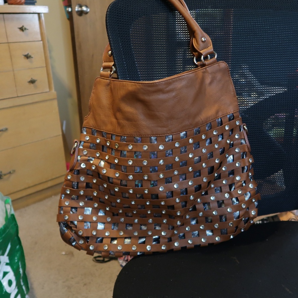 Large Shoulder Bag with Fun Interior